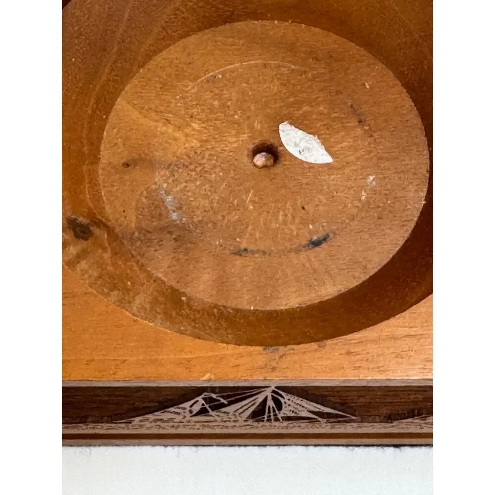 Nautical  Lasercraft Walnut Desk Set · Ship Pen Holder + Ashtray